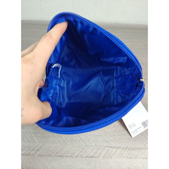 Tartan + Twine Bright Multicolor Round Top Cosmetic Bag Makeup Organizer - Picture 3 of 7